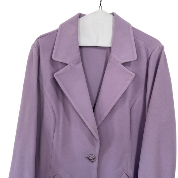 Chicos Womens Lavender Peacoat Size 2 12/14 Polyester/Nylon - Picture 13 of 14